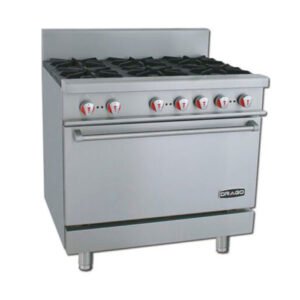 Estufa con 6 quemadores y horno