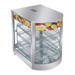 EXHIBIDOR CALIENTE ELÉCTRICO CURVO FRONTAL