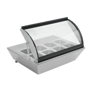 BASE REFRIGERADA DE 8 INSERTOS DE SOBRE MESA CON TAPA