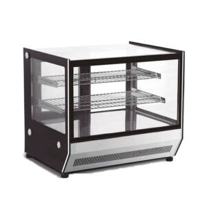 VITRINA EXHIBIDORA CRISTAL RECTO, CAPACIDAD DE 140 LITROS