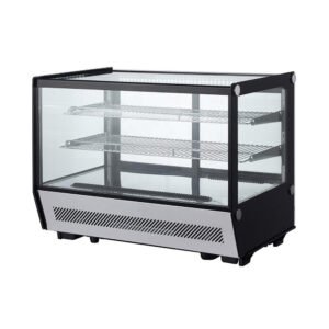 VITRINA EXHIBIDORA CRISTAL RECTO, CAPACIDAD DE 190 LITROS