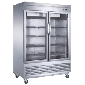 REFRIGERADOR VERTICAL PUERTAS DE CRISTAL EN A.I. DE 47 PIES CUBICOS