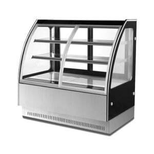 VITRINA EXHIBIDORA TIPO MURAL CON 2 PUERTAS CURVAS DESLIZABLES FRONTALES, CAPACIDAD DE 447 LITROS