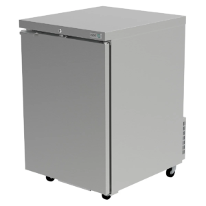 Asber ABBC-23-S HC Refrigerador Contrabarra Acero Inoxidable 1 puerta Solida 8.9 Pies