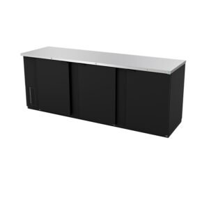 Asber ABBC-94 HC Refrigerador Contrabarra Vinil Negro 3 Puertas Solidas 26.4 Pies