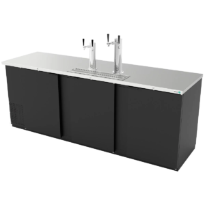 Asber ADDC-94 HC Dispensador Refrigerado Cerveza 4 Barriles Vinil Negro 3 Puertas